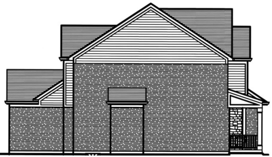 Left Elevation for House Plan #534542