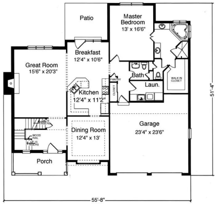 Main Floor Plan for House Plan #534542