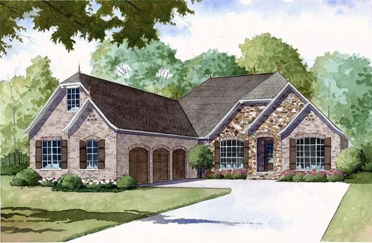 Full Rendering for House Plan #312352