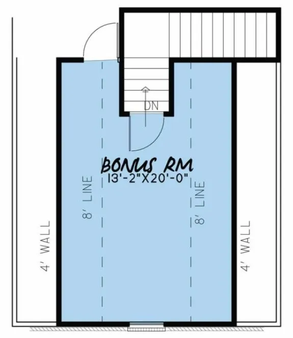 Attic Plan for House Plan #310461