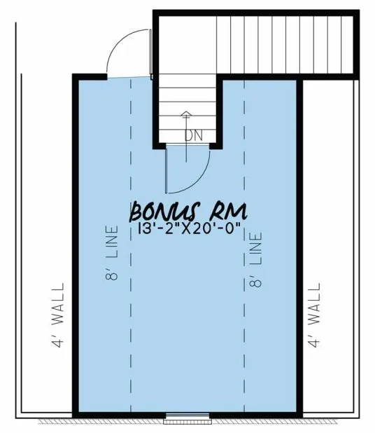 Attic Plan for House Plan #310461