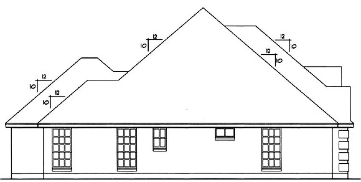 Left Elevation for House Plan #440461