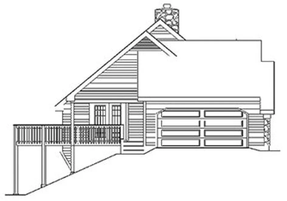 Left Elevation for House Plan #630842