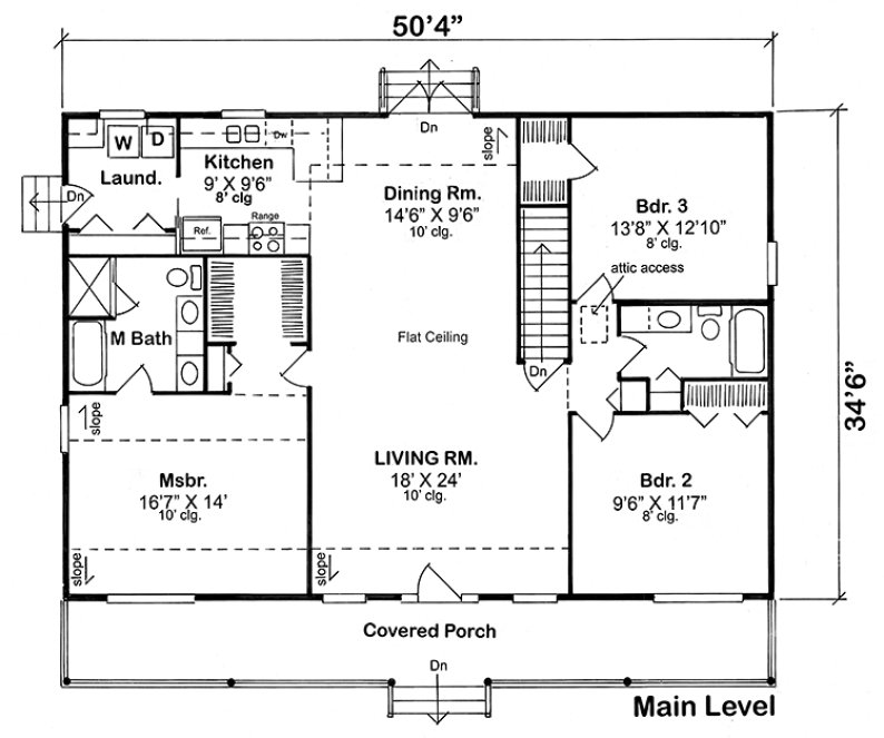 Main Floor Plan for House Plan #188071