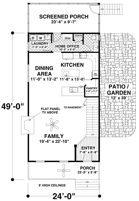 Main Floor Plan for House Plan #275302