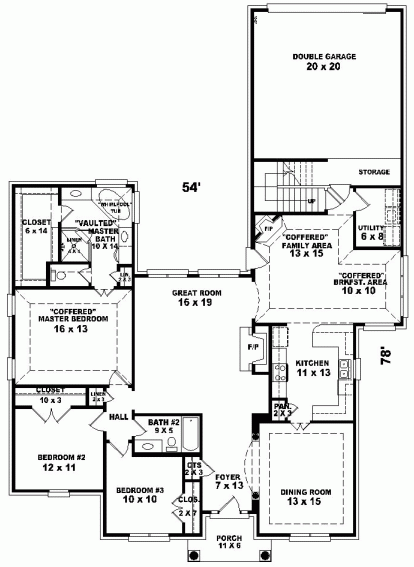Main Floor Plan for House Plan #493152