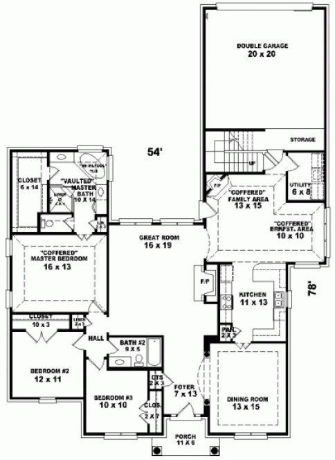 Main Floor Plan for House Plan #493152