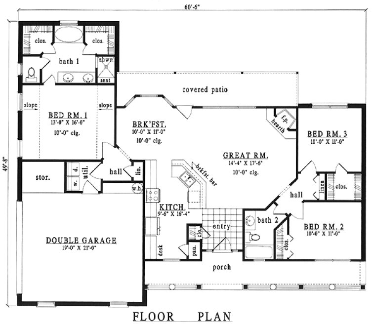 Main Floor Plan for House Plan #443281