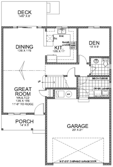 Main Floor Plan for House Plan #801761