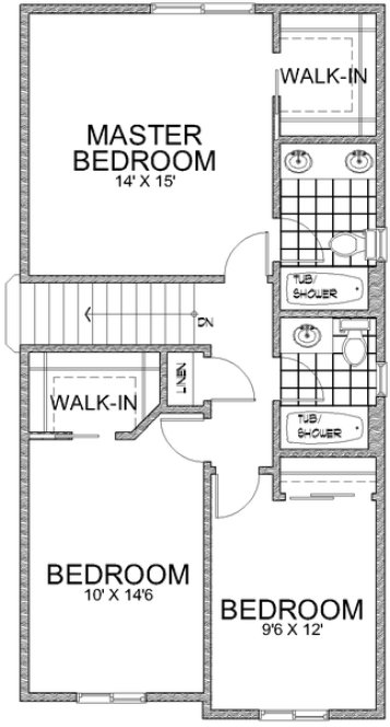 Second Floor Plan for House Plan #801761