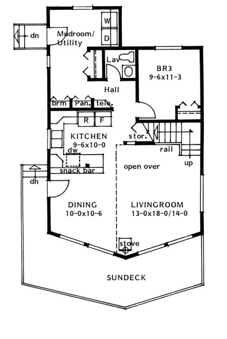 Main Floor Plan for House Plan #224212