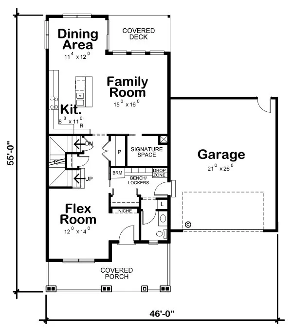 Main Floor Plan for House Plan #157802