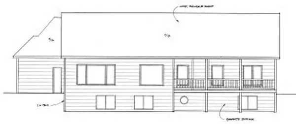 Rear Elevation for House Plan #353861