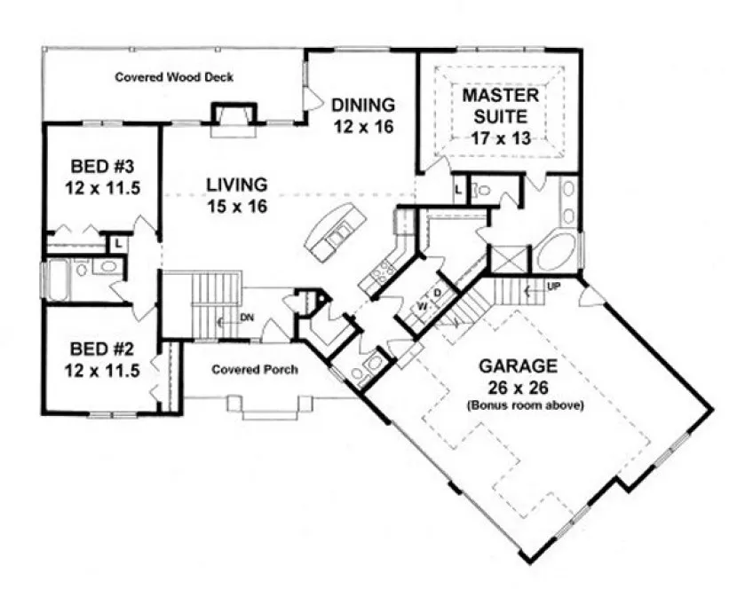 Main Floor Plan for House Plan #353861