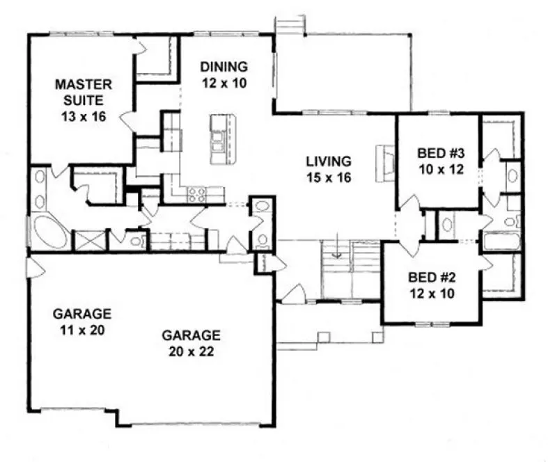 Main Floor Plan for House Plan #350561