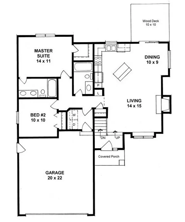 Main Floor Plan for House Plan #350890