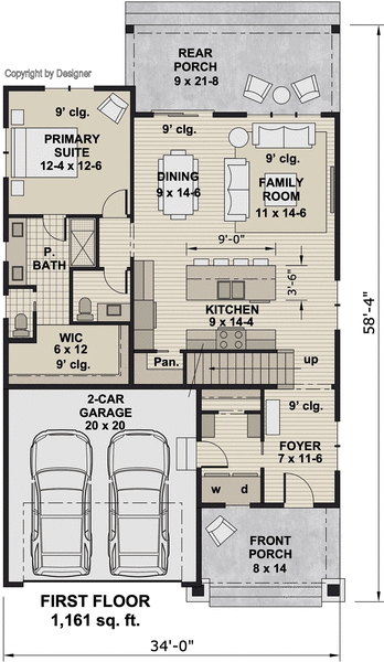 Main Floor Plan for House Plan #285991