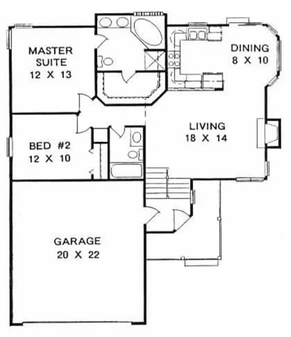 Main Floor Plan for House Plan #350001