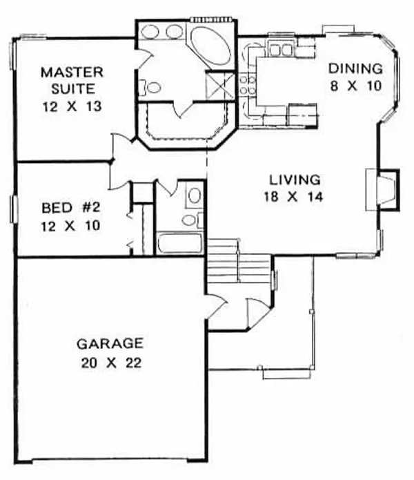 Main Floor Plan for House Plan #350001