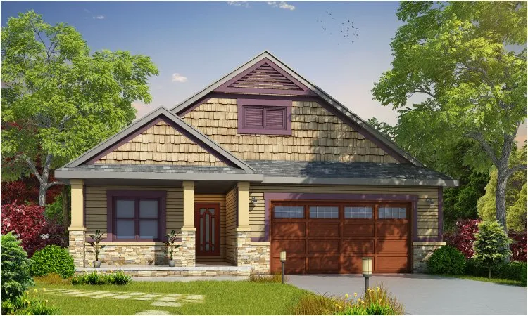Full Rendering for House Plan #156761