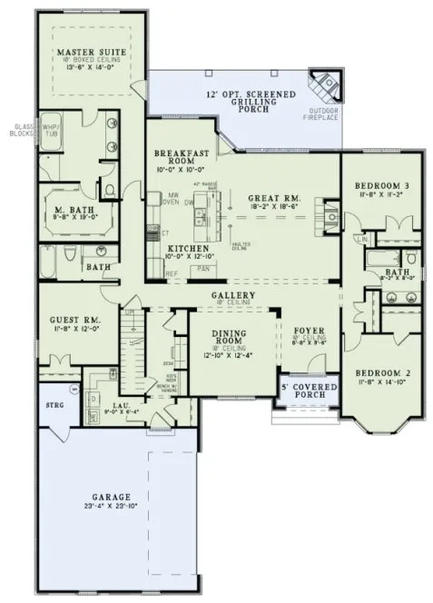 Main Floor Plan for House Plan #316452