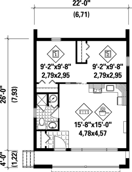 Main Floor Plan for House Plan #172750