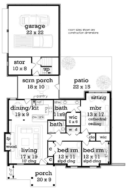 Main Floor Plan for House Plan #482921