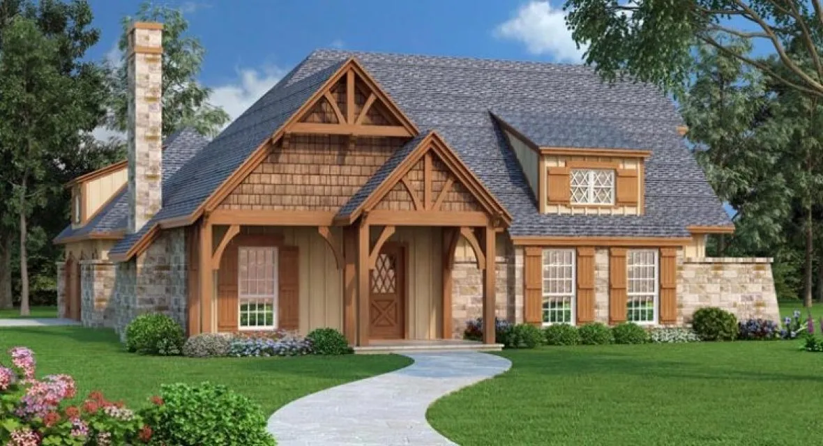 Full Rendering for House Plan #482921