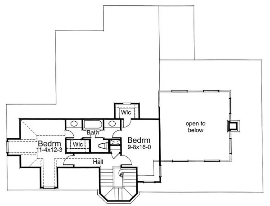 Second Floor Plan for House Plan #642881