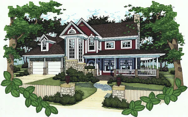 Full Rendering for House Plan #642881