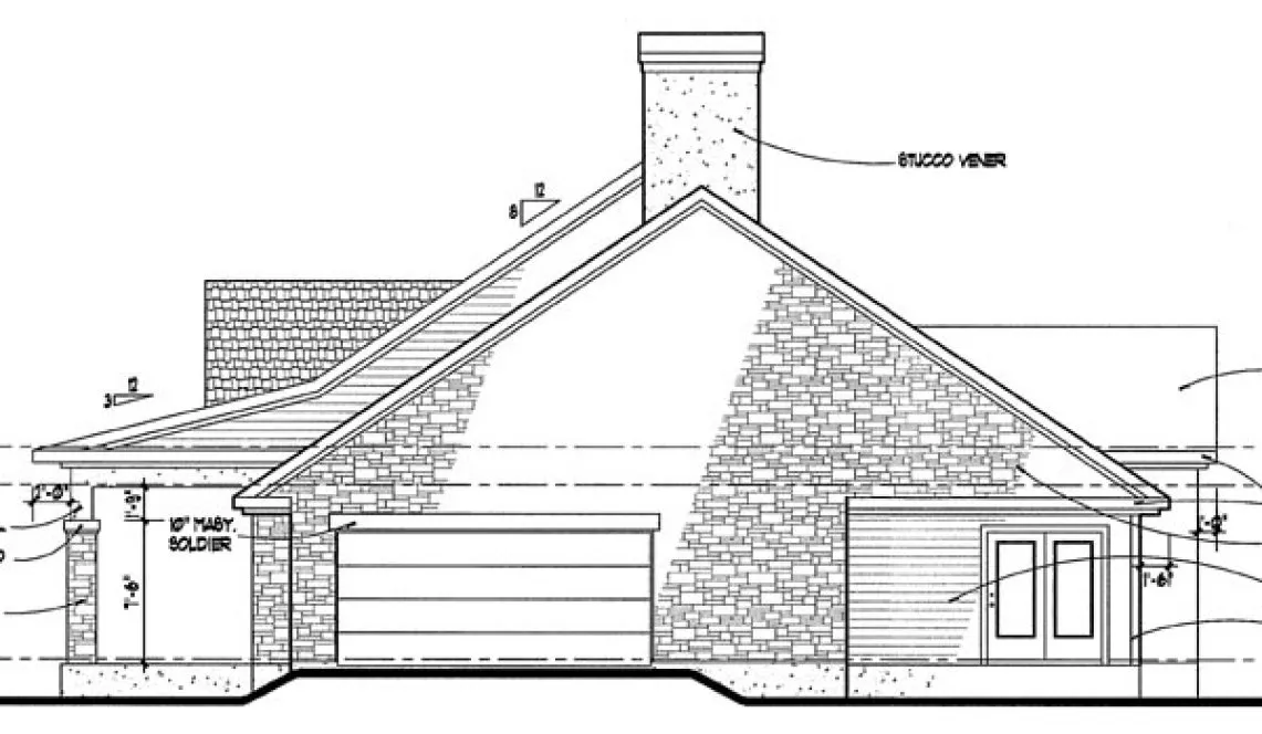 Right Elevation for House Plan #645681