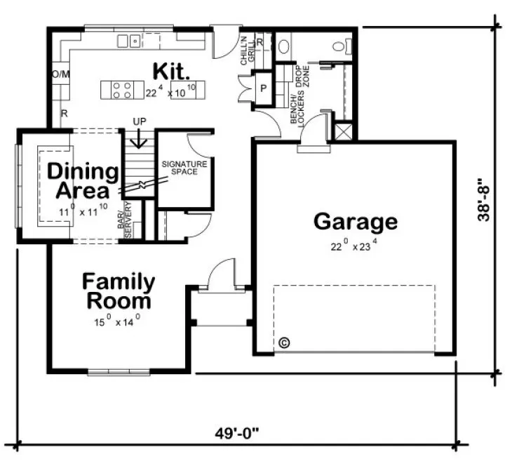 Main Floor Plan for House Plan #158222