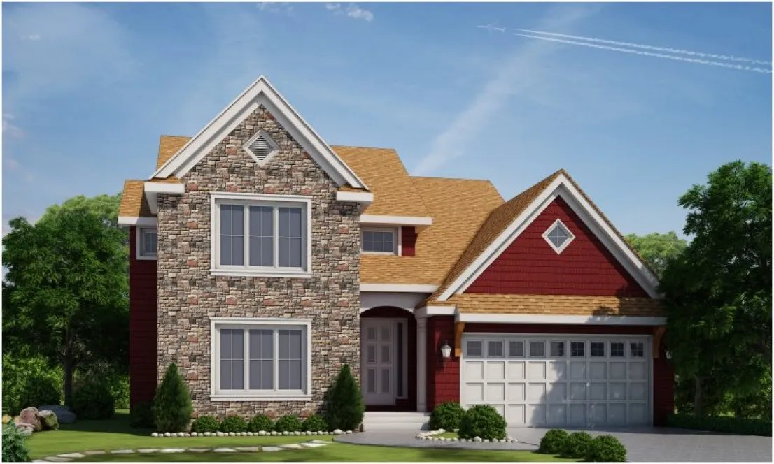 Full Rendering for House Plan #158222