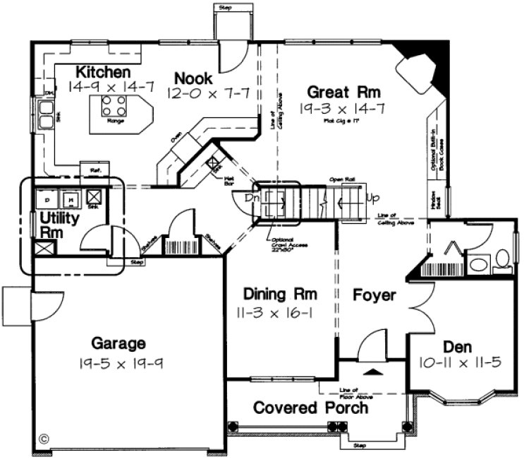 Main Floor Plan for House Plan #182322