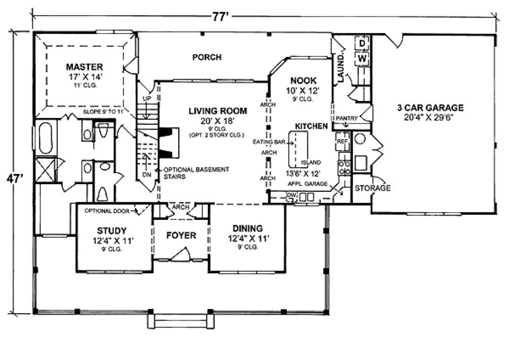 Main Floor Plan for House Plan #246452