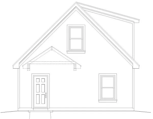 Rear Elevation for House Plan #694571