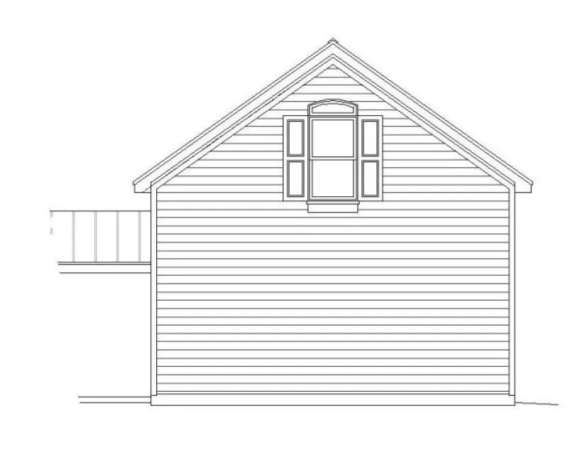 Rear Elevation for House Plan #693530