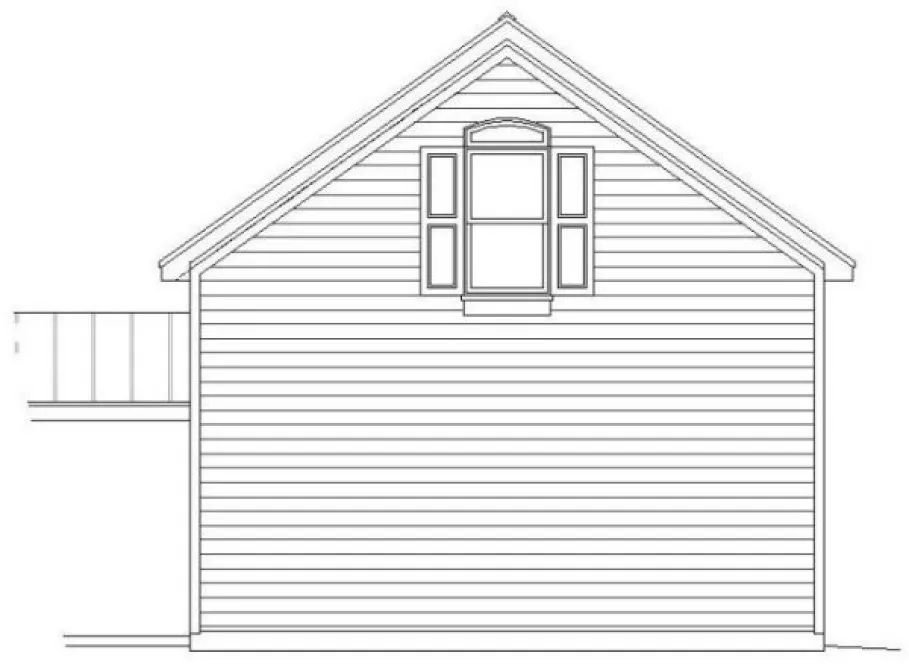 Rear Elevation for House Plan #694840