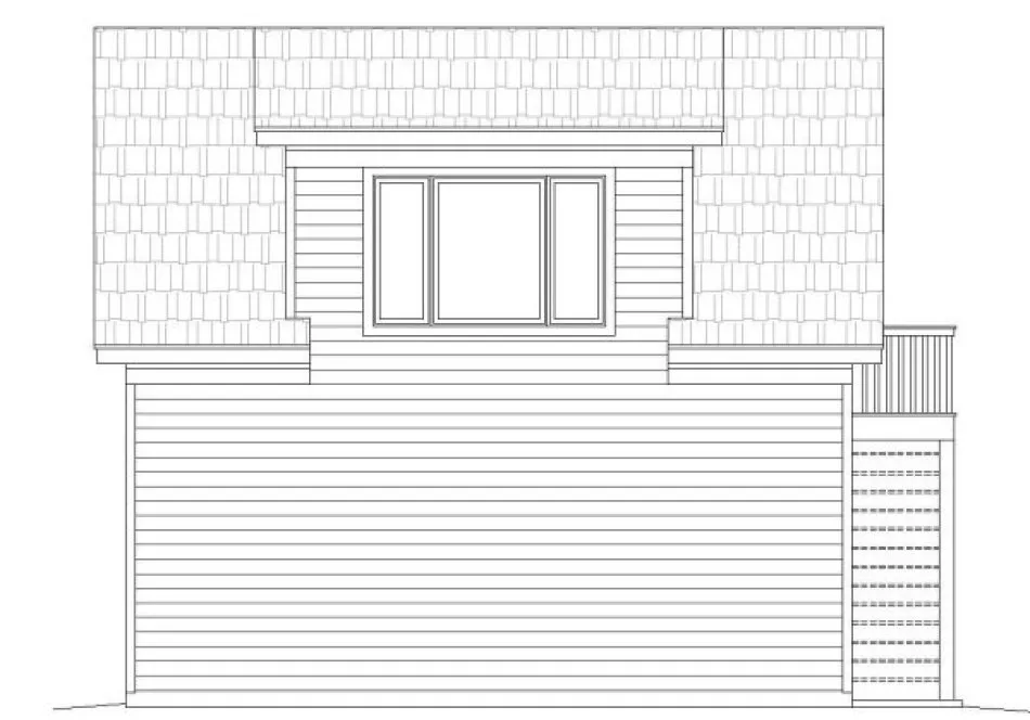 Rear Elevation for House Plan #694250