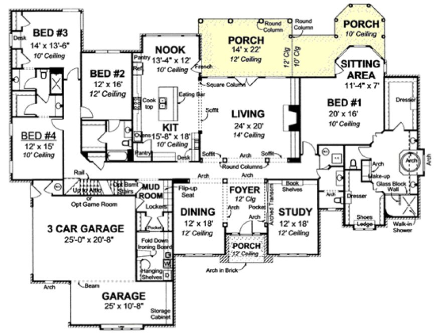Main Floor Plan for House Plan #245904