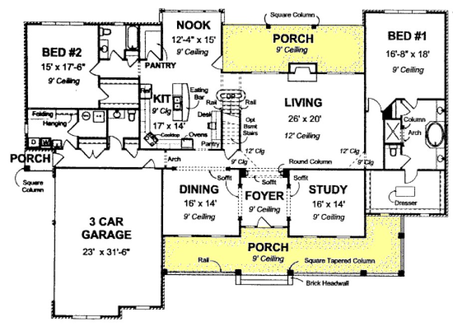 Main Floor Plan for House Plan #241544