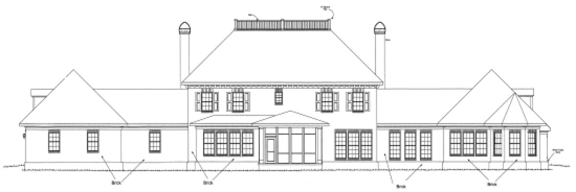 Rear Elevation for House Plan #243395