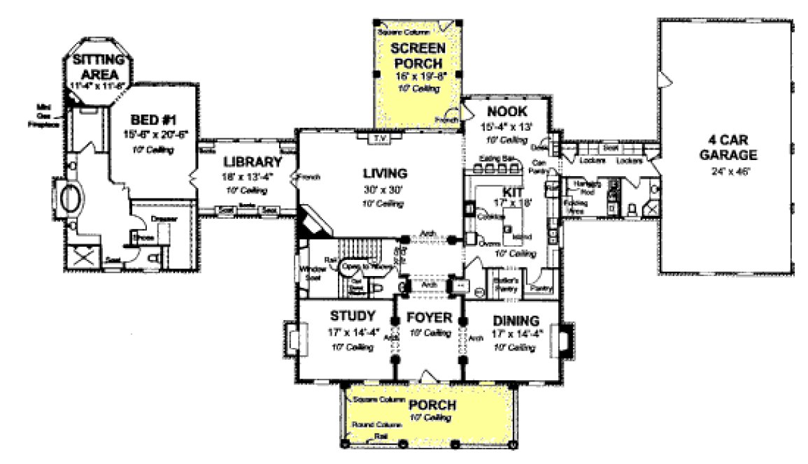 Main Floor Plan for House Plan #243395