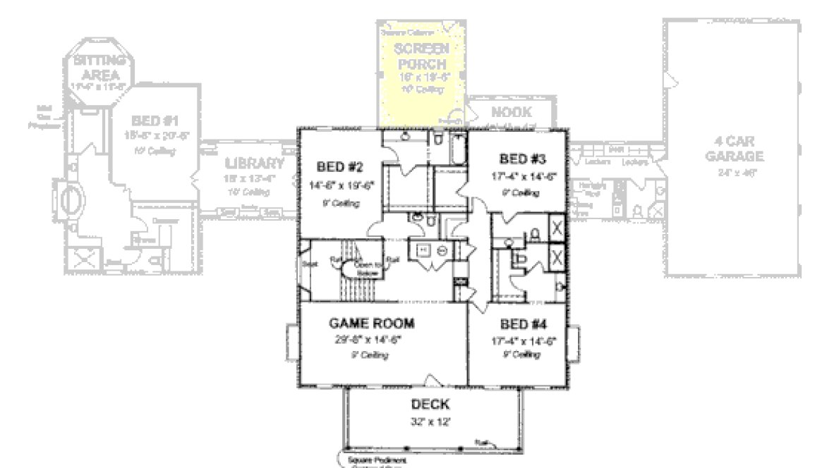 Second Floor Plan for House Plan #243395