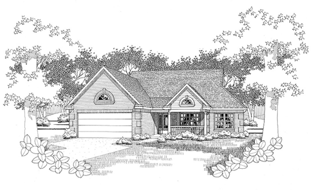 Full Rendering for House Plan #646291