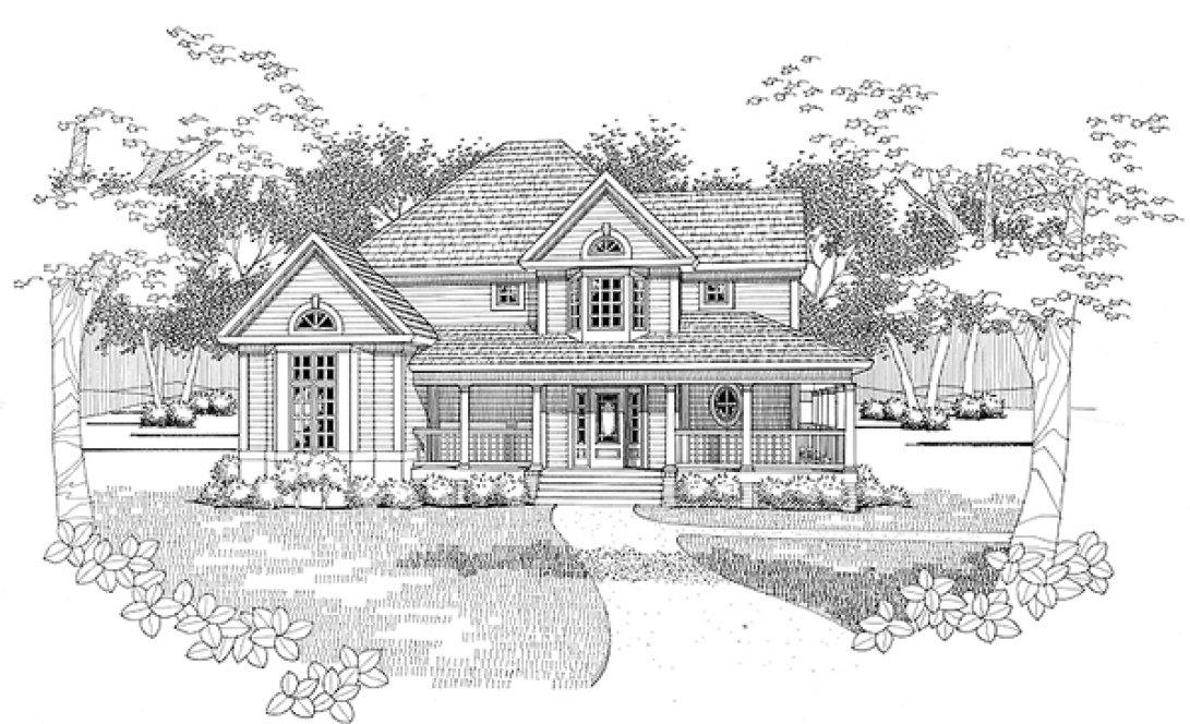 Full Rendering for House Plan #645591