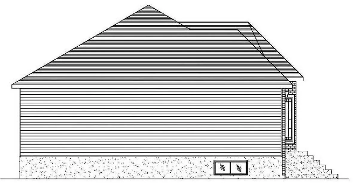 Left Elevation for House Plan #424221