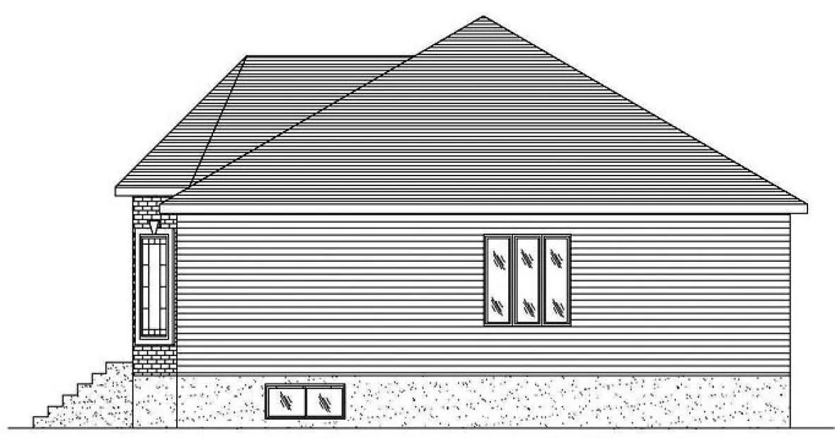 Right Elevation for House Plan #424221