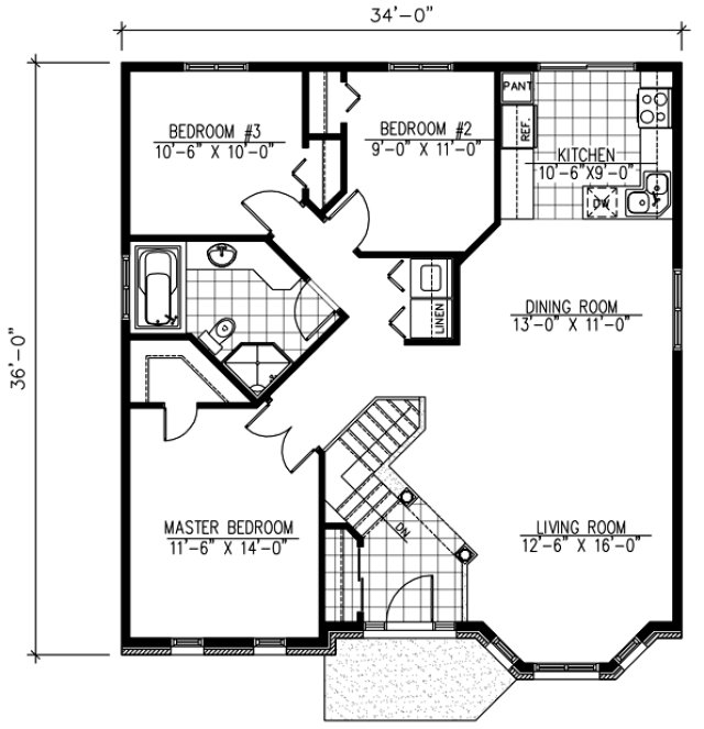 Main Floor Plan for House Plan #424221