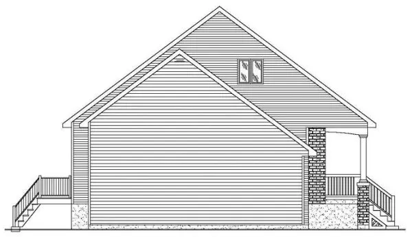 Left Elevation for House Plan #420621